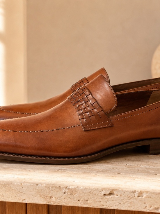 Fratelli Rossetti Splendor Cognac Leather Penny Loafers Mens 9.5 Italy NWOB